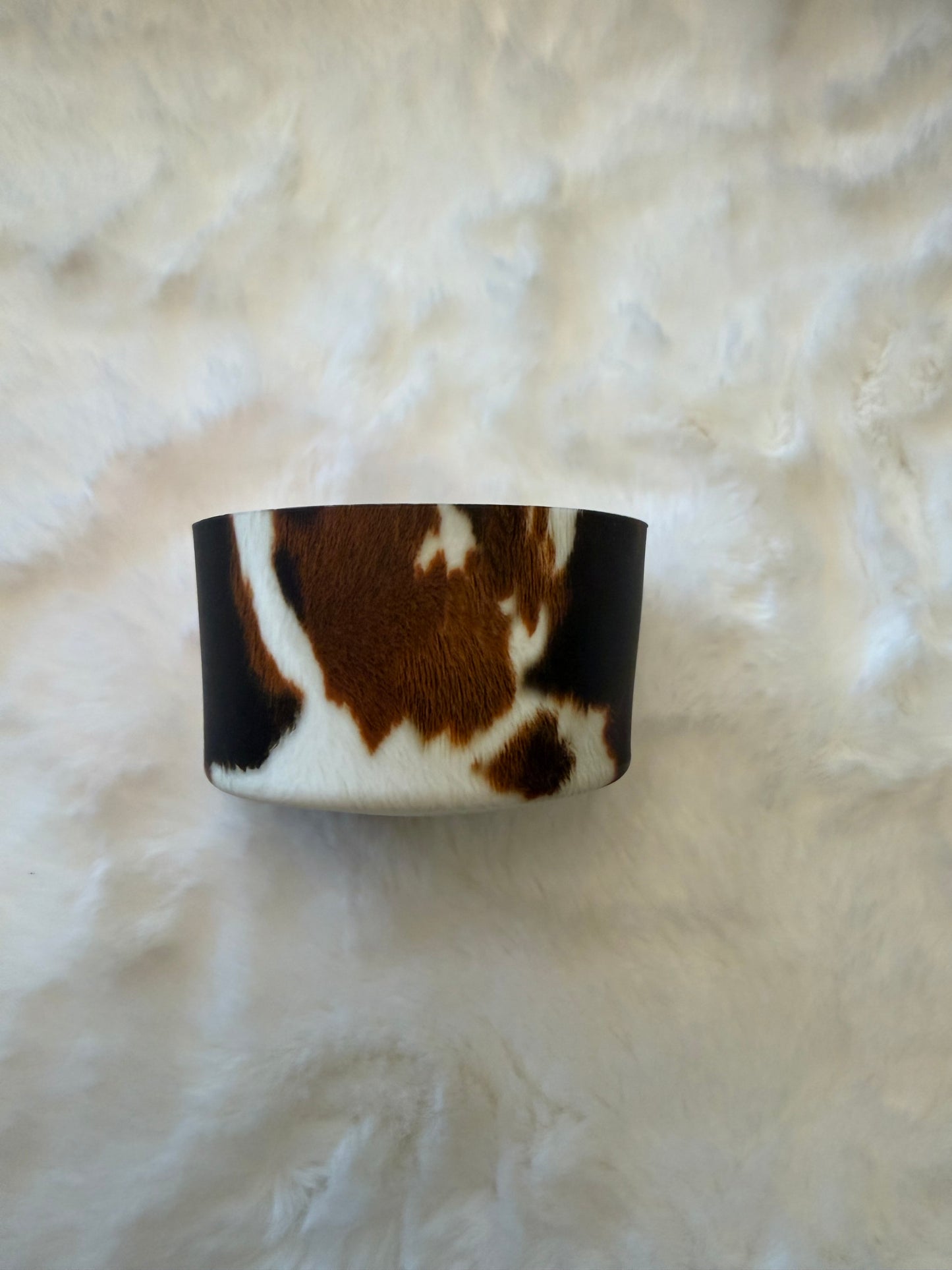 Cowhide Print Tumbler Boot